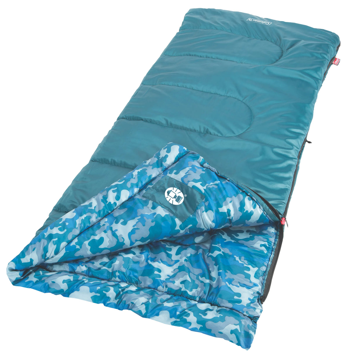 Kids Camo™ 45°F Youth Sleeping Bag, Blue Camo