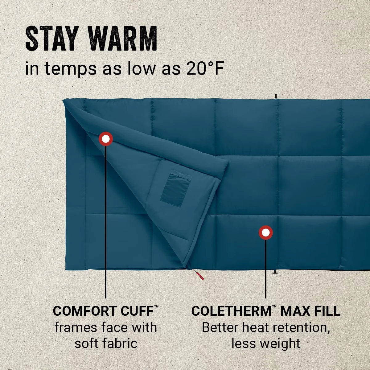 Kompact™ 20°F Rectangle Sleeping Bag