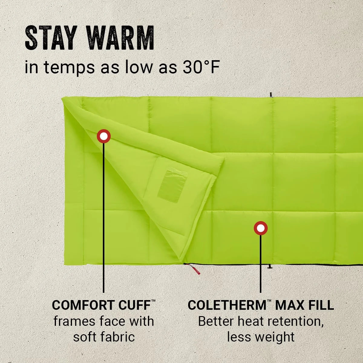 Kompact™ 30°F Rectangle Sleeping Bag
